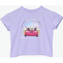 Barbie Baskılı Lila Kız Çocuk T-Shirt BRB6SG-TST6409