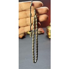 Kehribarkolik Gümüş Tespih El Oyma Işçilikli Bilek Boy 21,60GR 8*5mm.