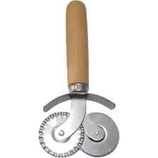 Ahşap Saplı Pizza ve Hamur Ruleti Kesici 2'li ROYALEKS-676