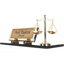 Noter, Hakim, Savcı, Avukat, Arabulucu, Smmm, Zabıt Katibi, Hediyesi Cam Krom Terazili Masa Isimlik
