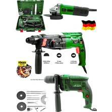 PremiumPort 3'lü Matkap Seti: Darbeli, Vidalama ve Taşlama ile Çok Yönlü Kullanım