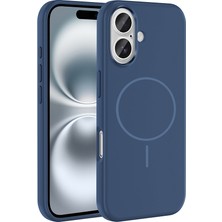 Roketcim iPhone 16 Kılıf M-Safe Şarj Özellikli Metal Kamera Çerçeveli Edi Silikon Kapak