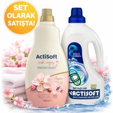 Actisoft Sıvı Çamaşır Deterjanı Beyaz ve Çiçek Rüyası Yumuşatıcı Set 1500 ml + 1500 ml