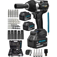 PremiumPort 450 Nm Kademeli Akülü Somun Bijon Sökme Vidalama, Güçlü ve Yüksek Torklu