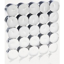 İstoç Parti Tealigt Yuvarlak Beyaz Mum 50 Adet