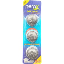 Nerox Çelik Top Tel Ovma Teli 3 Lü Blister ROYALEKS-NRX-F3003