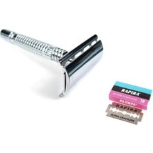 Normadia Pratik ve Temiz Traş Aleti Seti + 10 Jilet, Değiştirilebilir Başlık