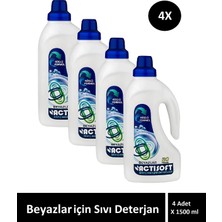 Actisoft Beyazlar Için Sıvı Çamaşır Deterjanı 1500 ml x 4 Adet