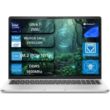 Dell Pro 16 Intel Core Ultra 7 255U 5.2ghz 24GB Ddr5 512GB SSD Windows 11 Pro Intel® Aı Boost 16 Inç IPS Fullhd+ (1920X1200) Taşınabilir Bilgisayar+ Mouse Hediyeli BTO107C16250U7255U16EX03