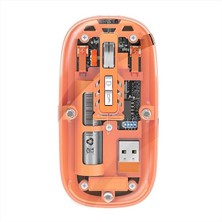 Bosile Premium Şeffaf Kablosuz Mouse: 3 Modlu Bağlantı, Sessiz Tık ve Şarjlı – Modern Slim Tasarım