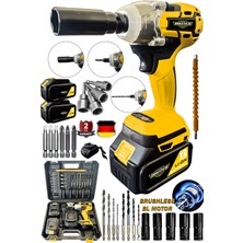 PremiumPort Yüksek Torklu Kömürsüz Motorlu 2x Akülü Sıkma ve Sökme Makinesi Seti