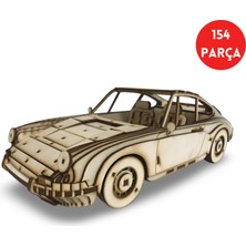 Algwood 3D Ahşap Araba Maketi Porsche 911 (Bj '64) Klasik Model - 154 Parça Kendin Yap Kiti