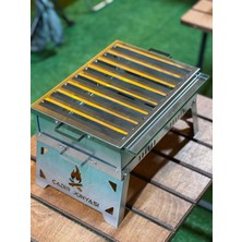 Çadır Dünyası 25X35 Katlanır Lüx Mangal - Portatif & Paslanmaz Izgaralı