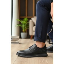 Enoch Erkek Klasik Ayakkabı - Pürüzsüz Saya Tasarımlı ve Hafif Esnek Tabanlı Bağcıklı Model