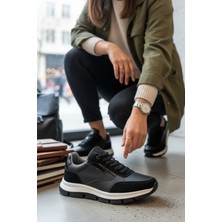 Enoch Erkek Klasik Ayakkabı - Kontrast Panel Tasarımlı ve Segmentli Esnek Tabanlı Bağcıklı Model