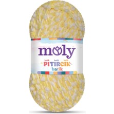 Moly Pıtırcık Batik PL160-ECRU Yumuşak Battaniye Ipi / 5 Adet
