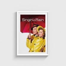 Domirus Singin' In The Rain (1952) Film Posteri Çerçeveli Tablo Ev Oda Duvar Dekorasyonu