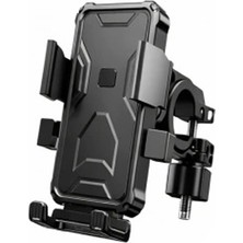 Erdineks Otomatik Kilitlenen Motorsiklet Bisiklet Telefon Tutucu - Gidon Uyumlu Tek Elle Kullanım