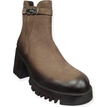 Venüs 2450902K Platform Topuk Kaymaz Kürklü Deri Kadın Bot