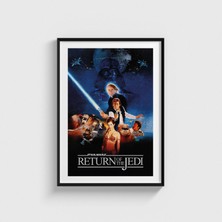 Domirus Star Wars Return Of The Jedi (1983) Film Posteri Çerçeveli Tablo Ev Oda Duvar Dekorasyonu