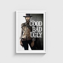 Domirus The Good, The Bad And The Ugly (1966) Film Posteri Çerçeveli Tablo Ev Oda Duvar Dekorasyonu