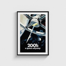 Domirus 2001 A Space Odyssey (1968) Film Posteri Çerçeveli Tablo Ev Oda Duvar Dekorasyonu
