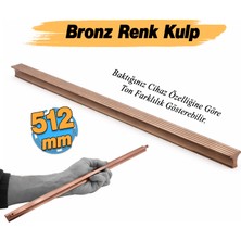Badem10 Foça Çizgili Bronz 512 mm 51.2 cm Çekmece Kulp Modern Metal Dolap Kulbu Mutfak Banyo Gardırop