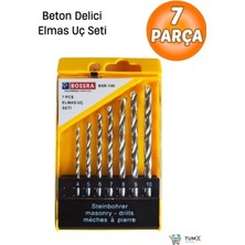 PremiumPort 7 Parça Elmas Uç Seti, Beton Delme Matkap Ucu, Güçlü ve Dayanıklı