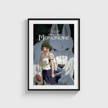Domirus Princess Mononoke (1997) Film Posteri Çerçeveli Tablo Ev Oda Duvar Dekorasyonu