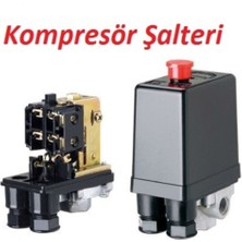 PremiumPort 3 Yollu Kompresör Şalter Otomatiği 220V, Ayarlı Basınç Şalteri