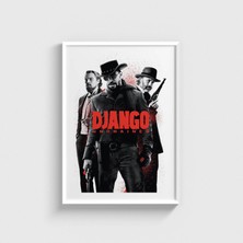 Domirus Django Unchained (2012) Film Posteri Çerçeveli Tablo Ev Oda Duvar Dekorasyonu