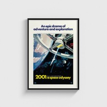 Domirus 2001 A Space Odyssey (1968) Film Posteri Çerçeveli Tablo Ev Oda Duvar Dekorasyonu