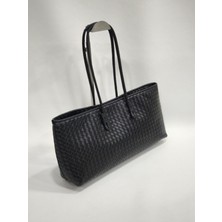 adissa collection Örgü Maxi - Dokuma Desenli Büyük Omuz Çantası | Ipli Askılı Shopper Tote