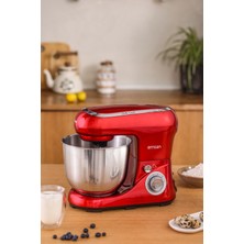 Özbience Kırmızı Stand Mikser 1300W, 5l Mutfak Şefi, Güçlü ve Şık Tasarım