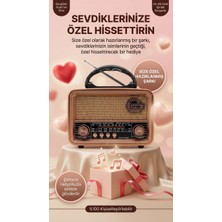 Yusuf Türkmen Sevgililer Günü Kişiye Özel Şarkı Yüklü USB + Nostaljik Gramafon Radyo Hatıra Seti