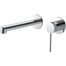 Fontana - Krom Ankastre Lavabo Bataryası Seti (Sıva Altı Dahil) Outlet - FJ-A2001-