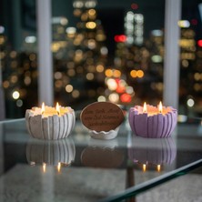 Miaju Zarif ve Unutulmaz Bir Hediye, Isim ve Tarih Eklenebilen Özel Üretim Mum Seti, Dekoratif Obje