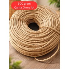 Mady Aksesuar Kraft Ip, 500 Gram, 3.0mm, Doğal Bükümlü Rafya Ip, Çanta Sepet Uyumlu, Çanta Yapım Ipi, Naturel Hasır