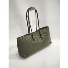 adissa collection Örgü Maxi - Dokuma Desenli Büyük Omuz Çantası | Ipli Askılı Shopper Tote