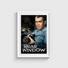 Domirus Rear Window (1954) Film Posteri Çerçeveli Tablo Ev Oda Duvar Dekorasyonu