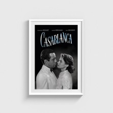 Domirus Casablanca (1943) Film Posteri Çerçeveli Tablo Ev Oda Duvar Dekorasyonu