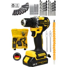 PremiumPort 36V 5AH Çift Batarya Akülü Vidalama ve Matkap Seti, Çelik Mandren