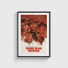 Domirus The Good, The Bad And The Ugly (1966) Film Posteri Çerçeveli Tablo Ev Oda Duvar Dekorasyonu