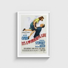 Domirus It's A Wonderful Life (1946) Film Posteri Çerçeveli Tablo Ev Oda Duvar Dekorasyonu
