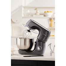 Özbience Güçlü 1200W Stand Mikser, 5.2l Kapasiteli, Antrasit Renk