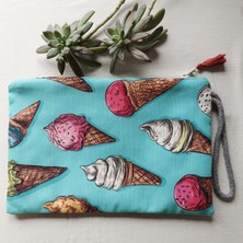 Exp-Outdoor Renkli Desenli Kadın Kumaş Clutch Çanta