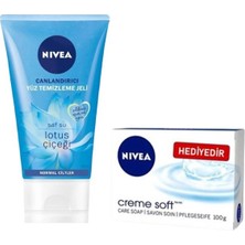 Nivea Canlandırıcı Yüz Temizleme Jeli 150ML  Lotus Çiçeği Creme Soft Care Sabun 100