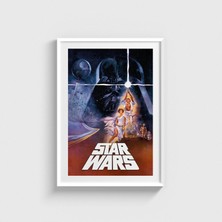 Domirus Star Wars (1977) Film Posteri Çerçeveli Tablo Ev Oda Duvar Dekorasyonu