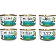 Schesir Ton ve Sarı Kuyruk  Jöleli Tamamlayıcı Kedi Konservesi 70 Gr. x 6 Adet