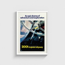 Domirus 2001 A Space Odyssey (1968) Film Posteri Çerçeveli Tablo Ev Oda Duvar Dekorasyonu
